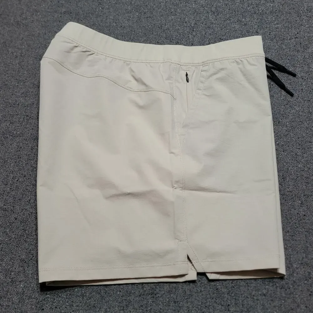 Public Rec Shorts Mens 42 Khaki Flex Casual Performance Stretch Elastic Waist 6